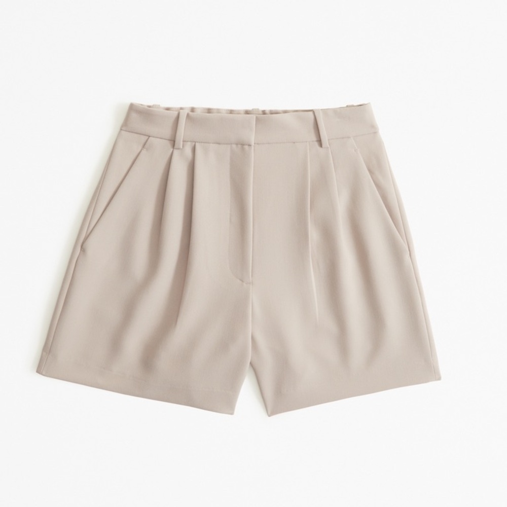 Abercrombie A&F Tailored Shorts, Large, Light Taupe